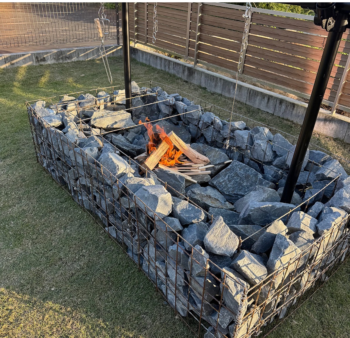 ガビオンか…ファイアーピット…